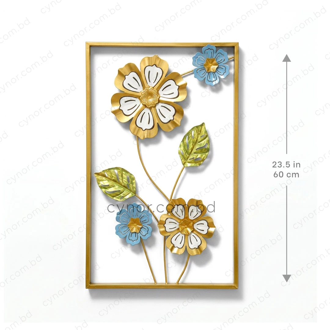 WR739-Compact Size Metal Wall Decor with White, Blue, Golden, and Green Aquatic Design (4) WR739-Compact Size Metal Wall Decor with White, Blue, Golden, and Green Aquatic Design (4)
