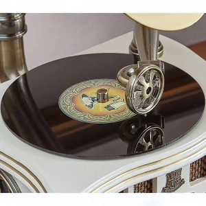 HD280-1-Luxury Antique Style Gramophone Bluetooth Speaker and FM Radio with Spinning Record (9)