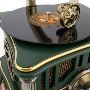HD281-1-Luxury Vintage Gramophone Inspired Bluetooth Speaker and FM Radio with Spinning Record (8)