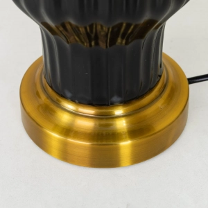 TL299-Black-2-Glossy Fluted Ceramic Table Lamp with Pleated Ivory Fabric Shade and Golden Accents (6)