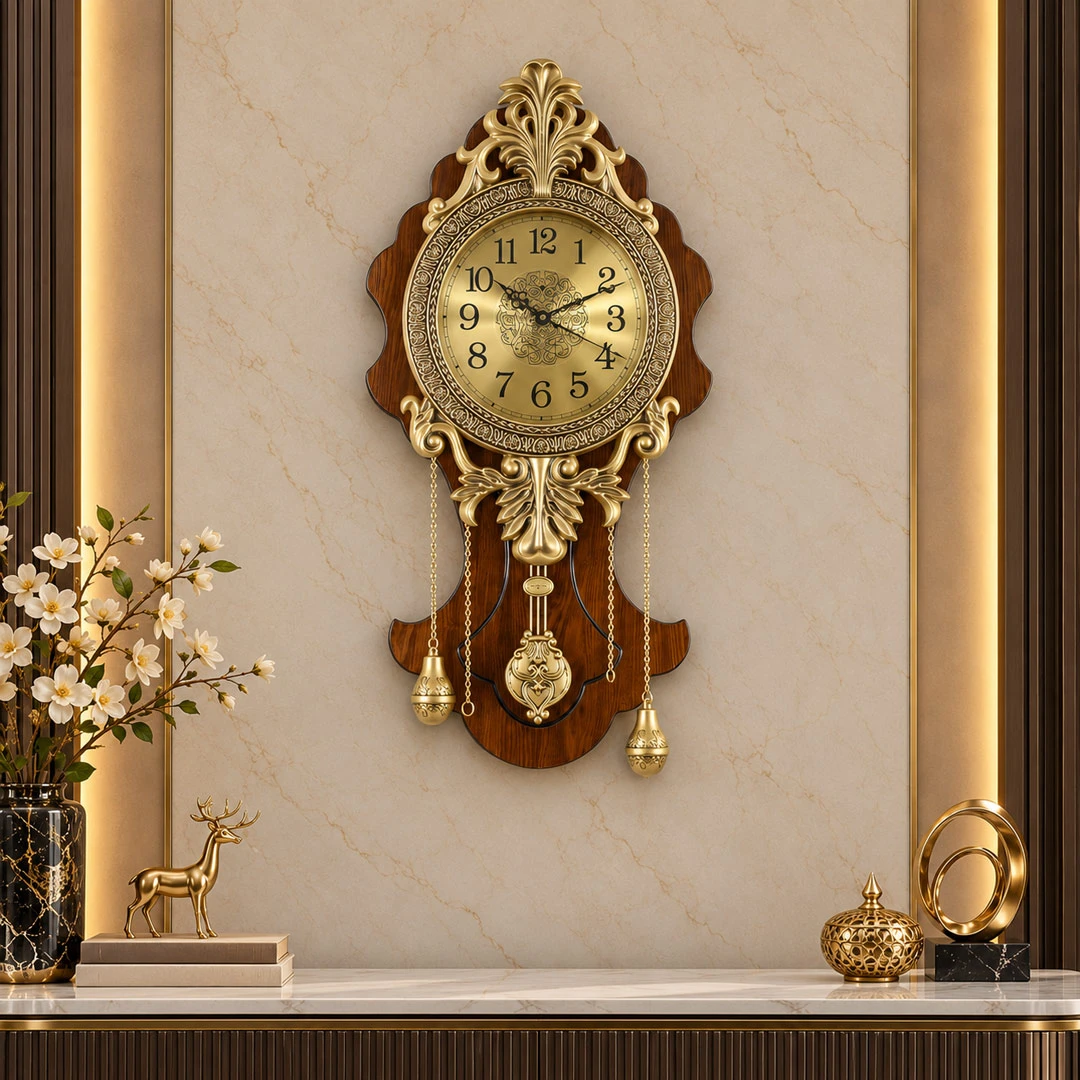 WC182-1-Very-High-Quality-Wooden-Body-Metal-Floral-Design-Big-Size-Pendulum-Wall-Clock--2(1)