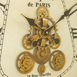 WC783-Grand French Vintage Asymmetrical Rotating Gear Wall Clock with Golden Metal Frame (6)