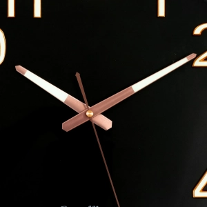 WC791-Classic Elegant Golden Frame Black Dial Rose-Gold Hands Radium Numerals Wall Clock (6)