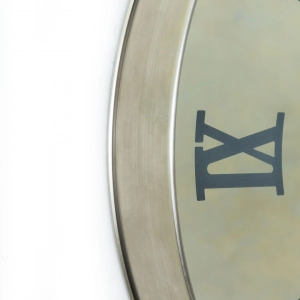 WC792-Luxury LED Rotating Gear Wall Clock with Champagne Metal Frame and Mirrored Roman Numeral Glass Dial (11)
