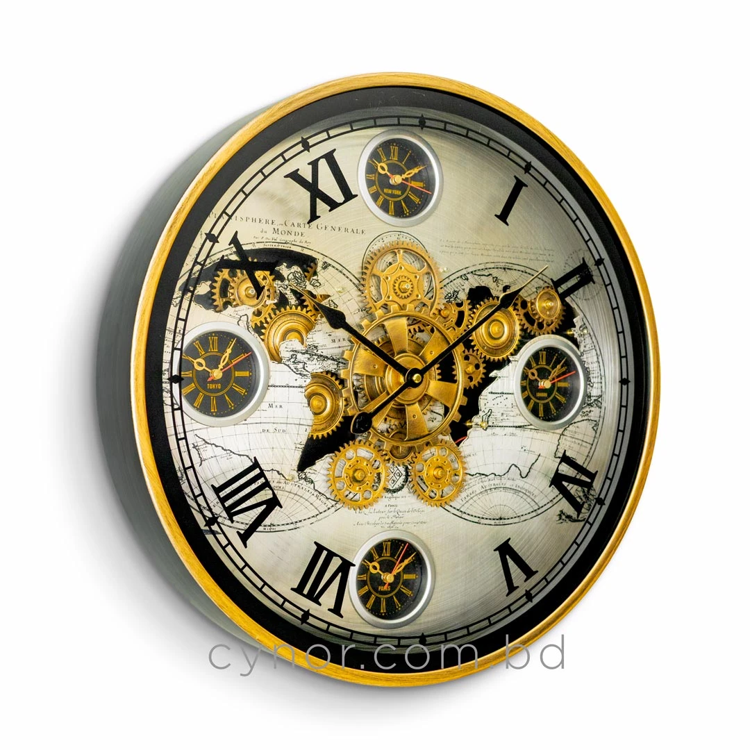 WC795-Luxury Antique Style World Map Multi Time zone Mechanical Gear Wall Clock with Metal Frame Glass Dial (3) WC795-Luxury Antique Style World Map Multi Time zone Mechanical Gear Wall Clock with Metal Frame Glass Dial (3)