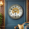 WC796-Luxury Tree of Life Mechanical Gear Steampunk Style Wall Clock with Brushed Metal Frame and Glass Dial (1)
