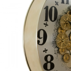 WC796-Luxury Tree of Life Mechanical Gear Steampunk Style Wall Clock with Brushed Metal Frame and Glass Dial (10)