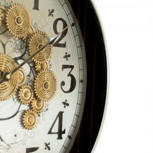 WC796-Luxury Tree of Life Mechanical Gear Steampunk Style Wall Clock with Brushed Metal Frame and Glass Dial (9)