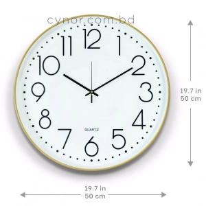 WC798-Nordic Style Minimalist Wall Clock with Fiber Frame Wood-texture Glass Cover Dial (2)