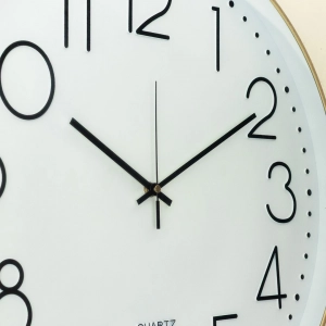 WC798-Nordic Style Minimalist Wall Clock with Fiber Frame Wood-texture Glass Cover Dial (6)