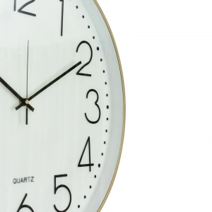 WC798-Nordic Style Minimalist Wall Clock with Fiber Frame Wood-texture Glass Cover Dial (7)