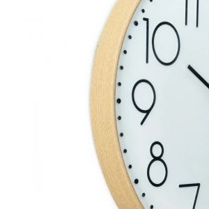 WC798-Nordic Style Minimalist Wall Clock with Fiber Frame Wood-texture Glass Cover Dial (8)
