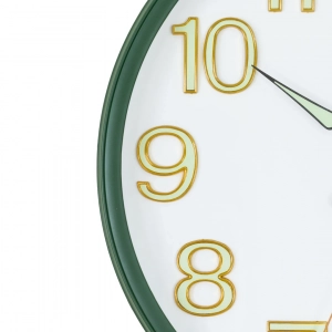 WC799-Bottle-Green-Executive Wall Clock Bottle Green Frame Radium Numerals with Golden Rim and Glass Cover Dial (4)
