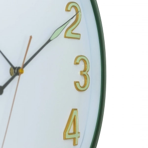WC799-Bottle-Green-Executive Wall Clock Bottle Green Frame Radium Numerals with Golden Rim and Glass Cover Dial (7)