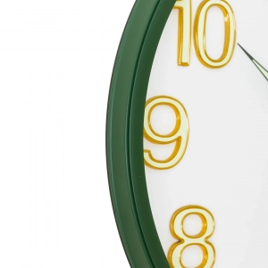 WC799-Bottle-Green-Executive Wall Clock Bottle Green Frame Radium Numerals with Golden Rim and Glass Cover Dial (8)