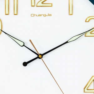 WC799-Dark-Blue-Executive Wall Clock Dark Blue Frame Radium Numerals with Golden Rim and Glass Cover Dial (5)