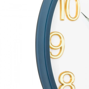WC799-Dark-Blue-Executive Wall Clock Dark Blue Frame Radium Numerals with Golden Rim and Glass Cover Dial (7)
