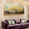 WR681-6-Golden Tree of Life Wall Art with Textured Resin Stone Accents and Golden Aluminium Frame (1)