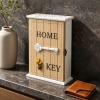 WR737-4-Wooden Key Cabinet with Vintage Key Motif and Potted Flower Accent (1)