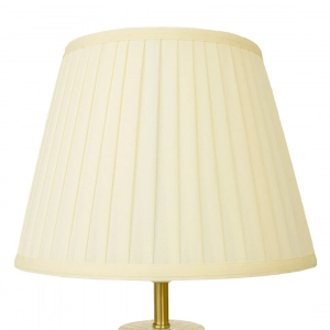 TL402-Golden Metal Body Cut Crystal Glass Accents Design Table Lamp with Cream Pleated Fabric Shade (5)