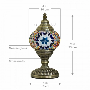 TL405-1-Compact Multicolor Turkish Mosaic Lamp Blue Star Glass Globe Antique Metal Brass Body (8)