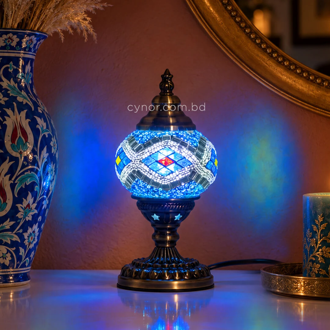 TL405-3-Compact Turkish Mosaic Lamp Blue and White Diamond Glass Design Antique Metal Brass Body (6) TL405-3-Compact Turkish Mosaic Lamp Blue and White Diamond Glass Design Antique Metal Brass Body (6)