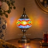 TL406-1-Multicolor Turkish Mosaic Lamp Orange Red Blue Mosaic Glass Globe Brass Metal Body (1)