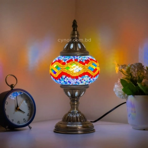 TL406-1-Multicolor Turkish Mosaic Lamp Orange Red Blue Mosaic Glass Globe Brass Metal Body (3)