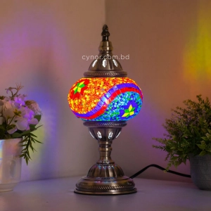 TL406-3-Multicolor Turkish Mosaic Lamp Orange Red Blue Green Mosaic Glass Globe Brass Metal Body (3)