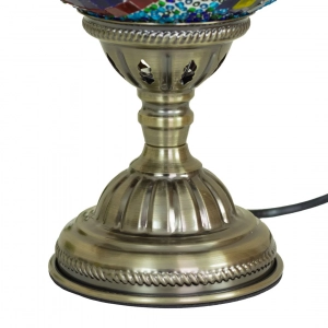 TL406-3-Multicolor Turkish Mosaic Lamp Orange Red Blue Green Mosaic Glass Globe Brass Metal Body (6)