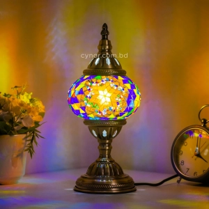 TL406-4-Multicolor Turkish Mosaic Lamp Orange Purple Blue Mosaic Glass Globe Brass Metal Body (2)