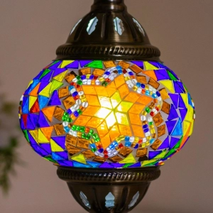 TL406-4-Multicolor Turkish Mosaic Lamp Orange Purple Blue Mosaic Glass Globe Brass Metal Body (3)