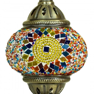 TL406-5-Multicolor Turkish Mosaic Lamp Yellow Orange Purple Mosaic Glass Globe Brass Metal Body (4)