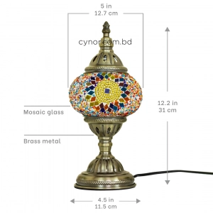 TL406-5-Multicolor Turkish Mosaic Lamp Yellow Orange Purple Mosaic Glass Globe Brass Metal Body (7)
