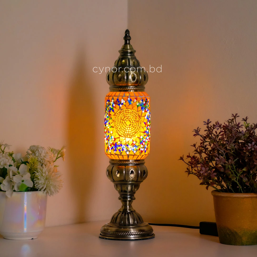 TL407-1-Orange Sunburst Turkish Mosaic Table Lamp Cylindrical Glass Bead Accents Brass Metal Body (2) TL407-1-Orange Sunburst Turkish Mosaic Table Lamp Cylindrical Glass Bead Accents Brass Metal Body (2)