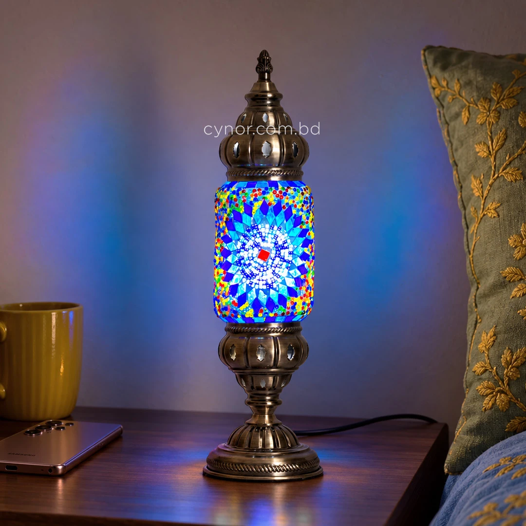 TL407-3-Blue Star Mosaic Turkish Table Lamp Cylindrical Glass Multicolor Bead Brass Metal Body (1) TL407-3-Blue Star Mosaic Turkish Table Lamp Cylindrical Glass Multicolor Bead Brass Metal Body (1)