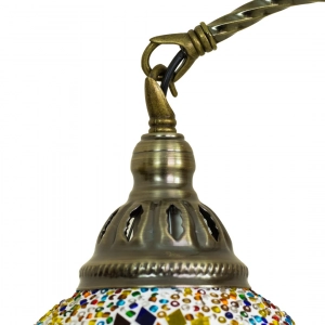 TL408-1-Multicolor Star Glass Globe Turkish Mosaic Swan Neck Table Lamp with Brass Metal Body (7)