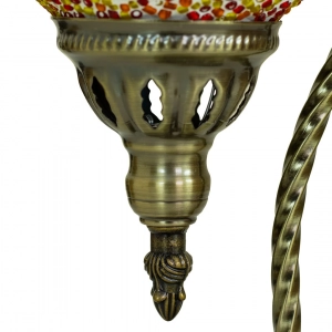 TL408-2-Multicolor Diamond Glass Globe Turkish Mosaic Swan Neck Table Lamp with Metal Brass Body (5)