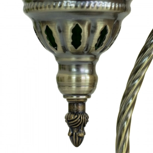 TL408-3-Green Star Glass Globe Turkish Mosaic Swan Neck Table Lamp with Metal Brass Body (5)