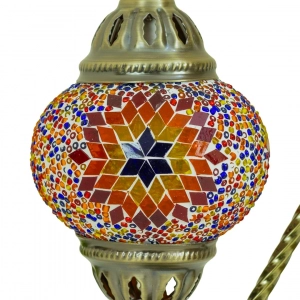 TL408-4-Multicolor Star Glass Globe Turkish Mosaic Swan Neck Table Lamp with Metal Brass Body (3)