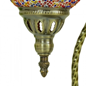TL408-4-Multicolor Star Glass Globe Turkish Mosaic Swan Neck Table Lamp with Metal Brass Body (4)