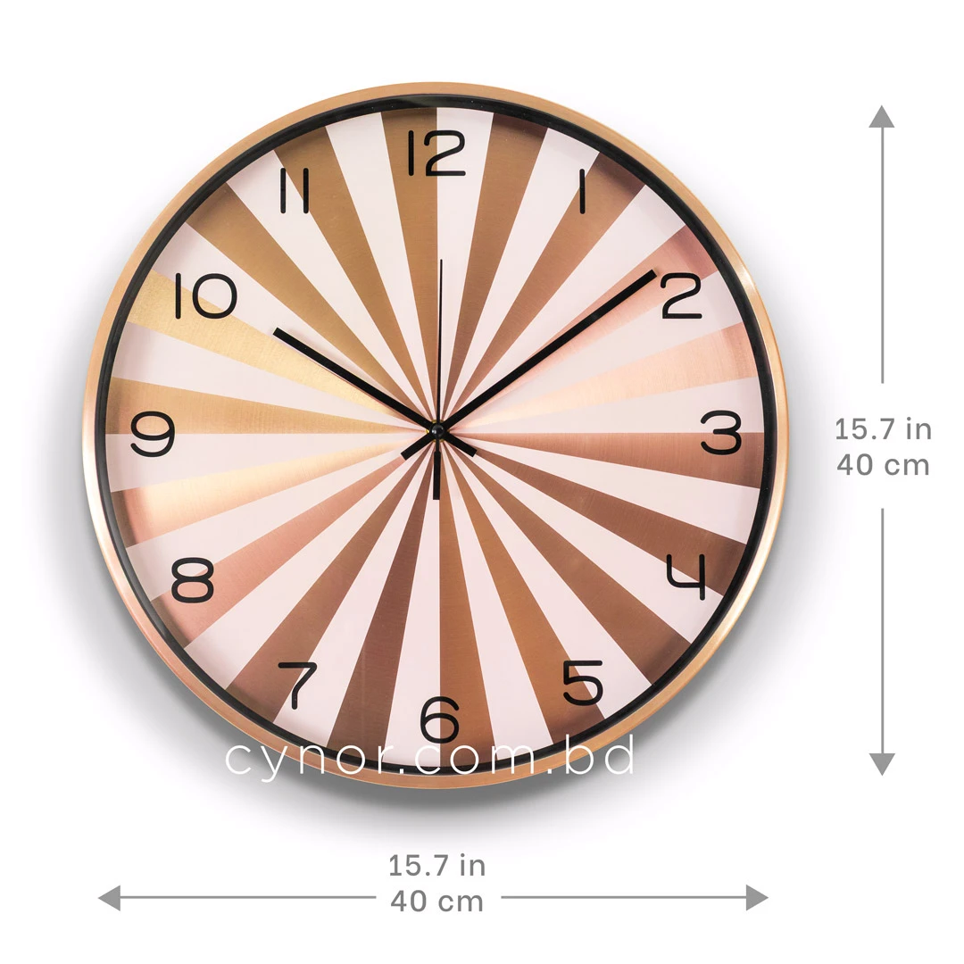 WC805-Copper-Modern Geometric Design Wall Clock Metal Frame Copper and White Sunburst Dial and Glass Cover (2) WC805-Copper-Modern Geometric Design Wall Clock Metal Frame Copper and White Sunburst Dial and Glass Cover (2)
