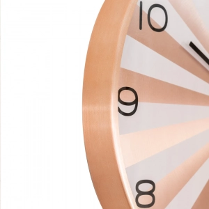 WC805-Copper-Modern Geometric Design Wall Clock Metal Frame Copper and White Sunburst Dial and Glass Cover (6)
