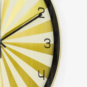 WC805-Golden-Modern Geometric Design Wall Clock Metal Frame Golden and White Sunburst Dial and Glass Cover (5)