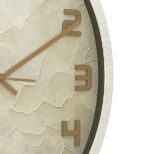 WC808-1-Vintage Distressed Cream Fiber Frame parchment Textured Beige Dial Brown Numerals Wall Clock (7)