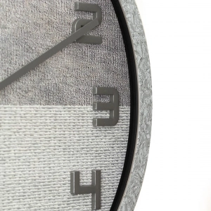 WC808-2-Modern Distressed Gray Fiber Frame Dual-Tone Textured Dial Gray Numerals Wall Clock (7)