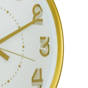 WC809-1-Art Deco Inspired Golden Fiber Frame Wall Clock with Striated Numerals and Glass Dial (7)