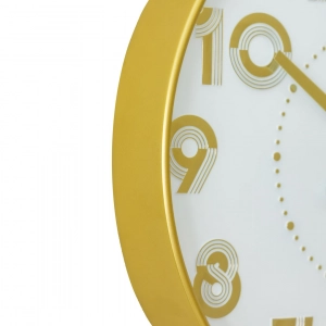 WC809-1-Art Deco Inspired Golden Fiber Frame Wall Clock with Striated Numerals and Glass Dial (8)