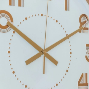 WC809-2-Art Deco Inspired Rose Gold Fiber Frame Wall Clock with Striated Numerals and Glass Dial (5)