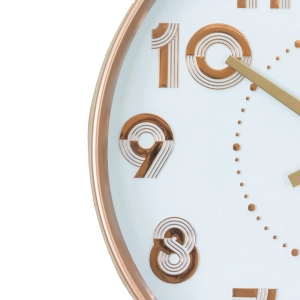 WC809-2-Art Deco Inspired Rose Gold Fiber Frame Wall Clock with Striated Numerals and Glass Dial (6)